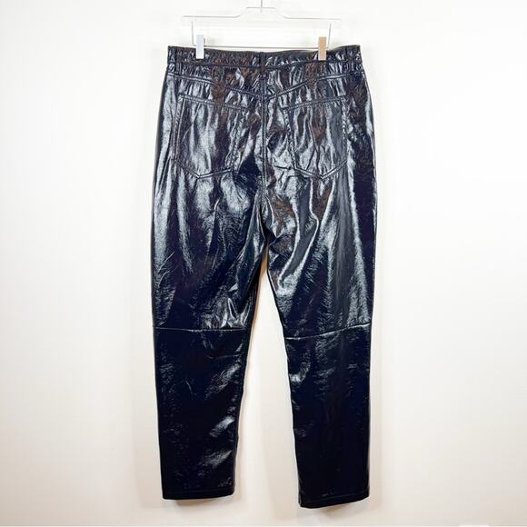 Abercrombie & Fitch The 90s Straight Ultra High Rise Curve Love Vinyl Pants 33 - Picture 3 of 6